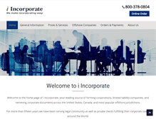 Tablet Screenshot of i-incorporate.com